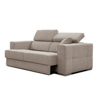 SOFA QUARTZ 3-Sitzer mit Ausziehsitz, taupe - Taupe, Holzwerkstoff/Textil (202/80/102cm) - Courtois Laville