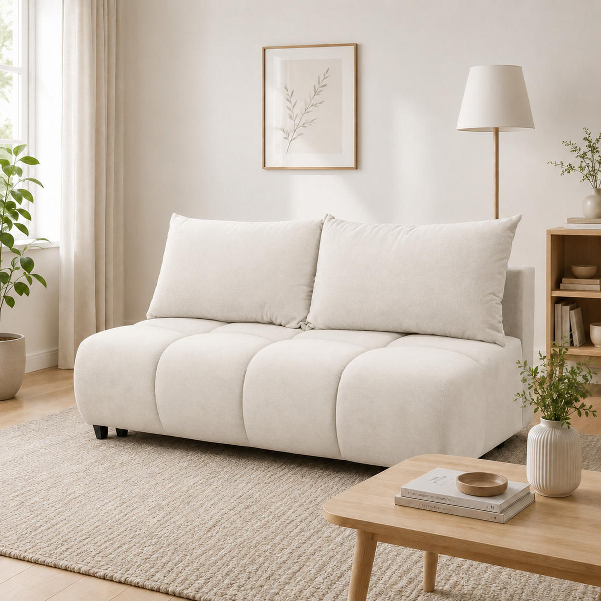 SOFA 196 cm in Beige - Beige, Textil (196/79/100cm) - Home Collective