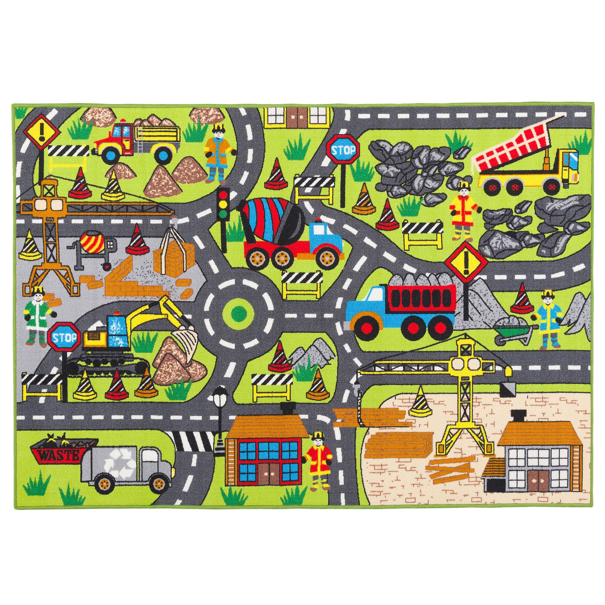 STRASSENTEPPICH BEIDSEITIG BAUSTELLE PLAY CITY - Multicolor, Textil (133/190cm) - Pergamon