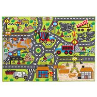 STRASSENTEPPICH BEIDSEITIG BAUSTELLE PLAY CITY - Multicolor, Textil (100/165cm) - Pergamon