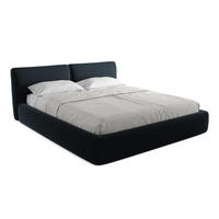 POLSTERBETT mit Bettkasten und Lattenrost 200x228 Blau - Blau/Schwarz, Kunststoff/Textil (180/200cm) - Makamii