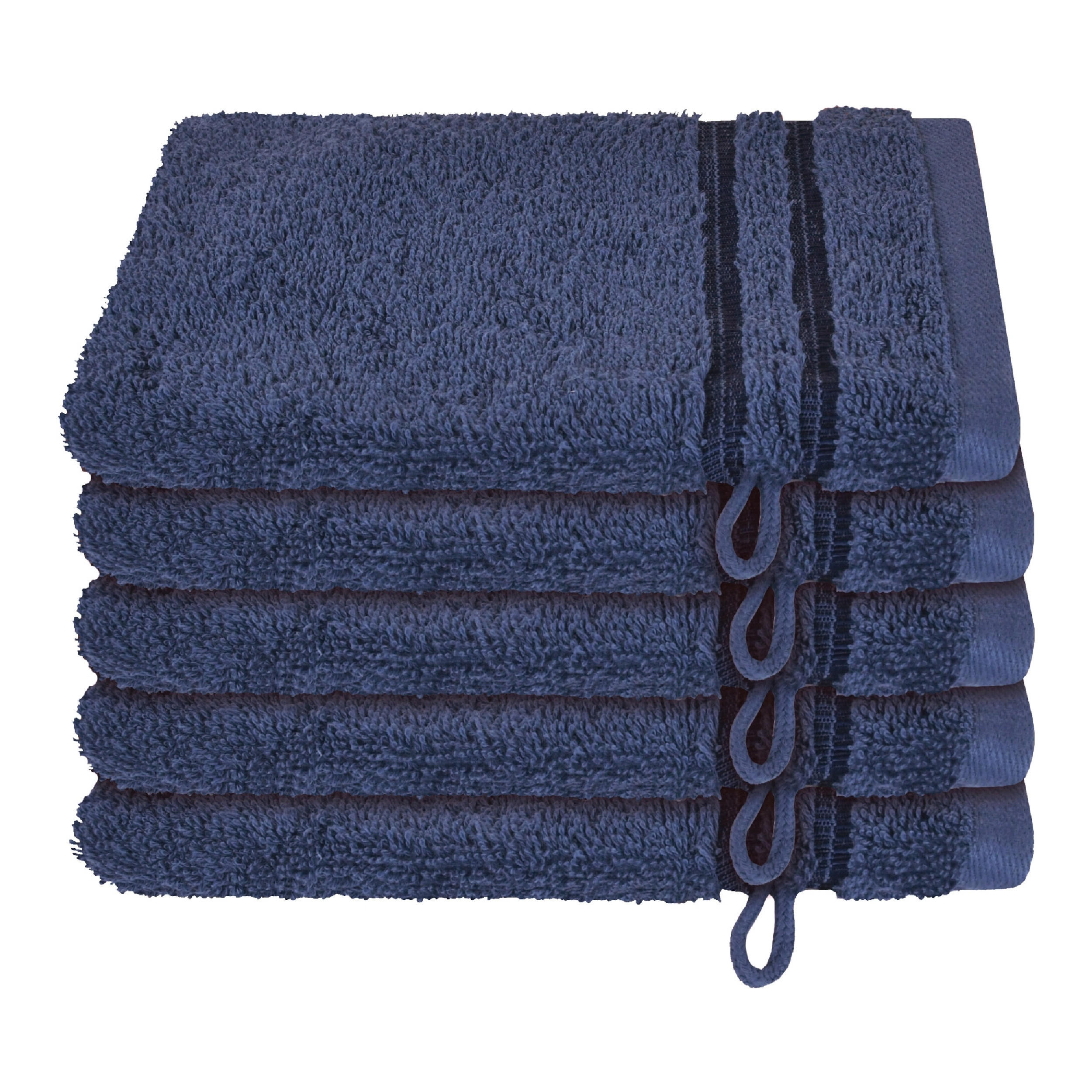 WASCHHANDSCHUHSET Milano - 5-teilig - 16 x 22 cm - Dunkelblau - Dunkelblau, Textil (16/22cm) - SCHIESSER