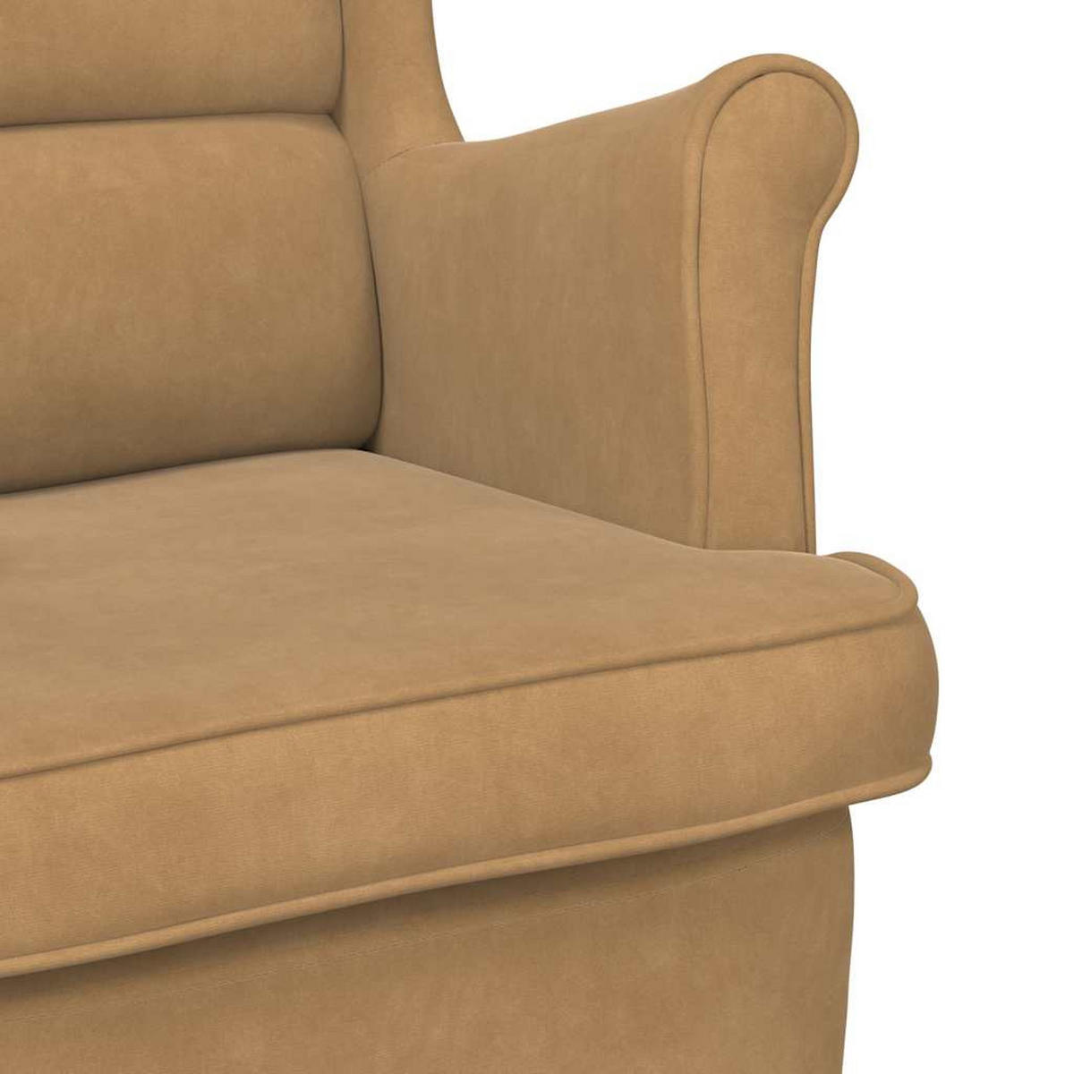 SESSEL BRAUN SAMT - Braun, Textil (84/100/74cm) - vidaXL