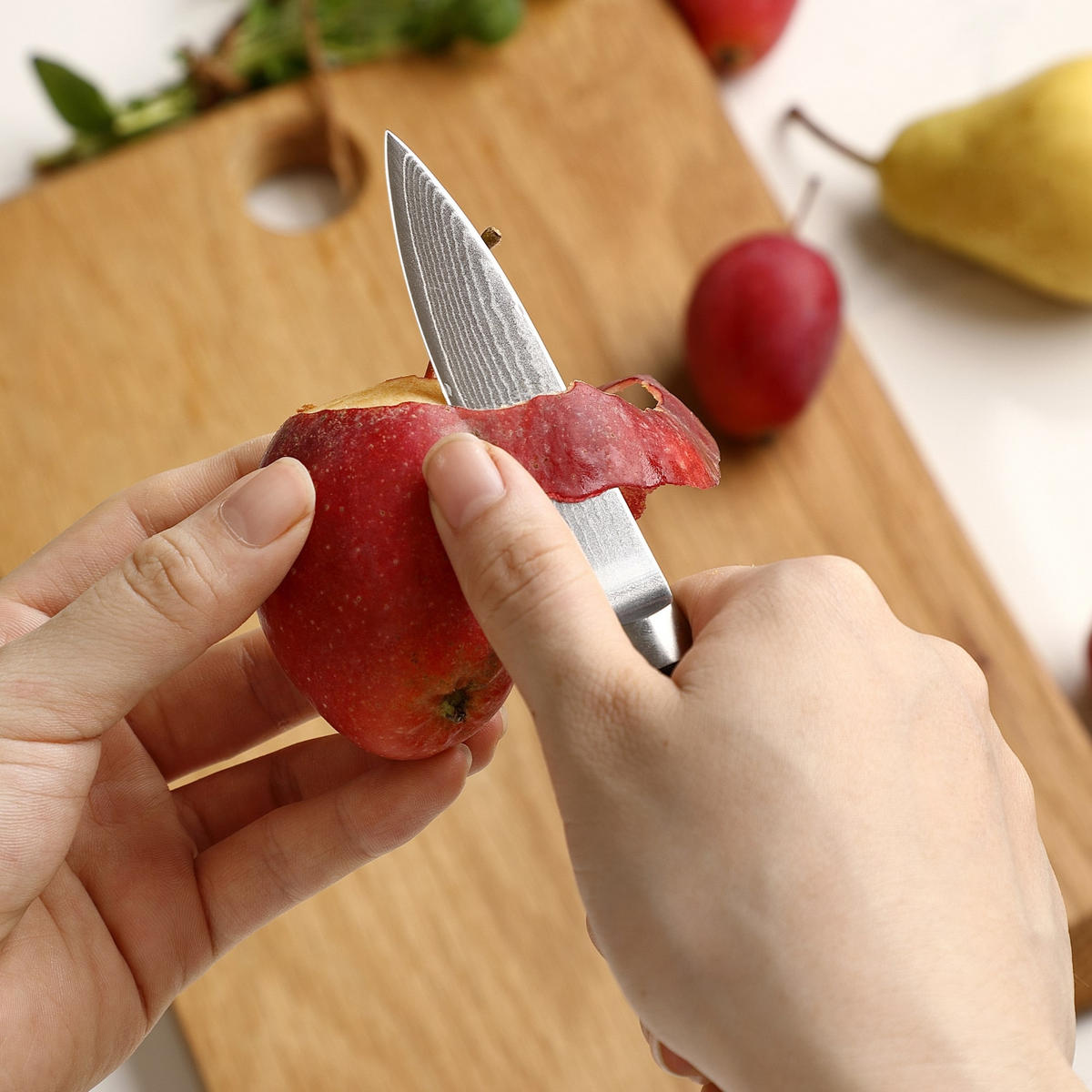 MESSERSET 4 tlg. mit Messerblock I EDIB - Braun, Holz/Metall - Wakoli