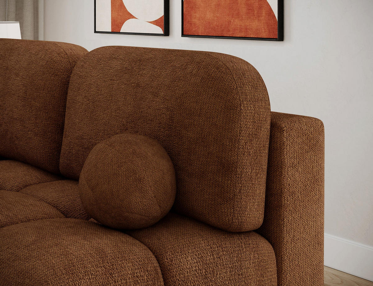 SCHLAFSOFA Nuwia mit Schlaffunktion und Bettkasten – Modernes Designsofa mit Schlafauszug und dekorativer Steppung - Rot, Kunststoff (200/102/100cm) - Wohnideebilder
