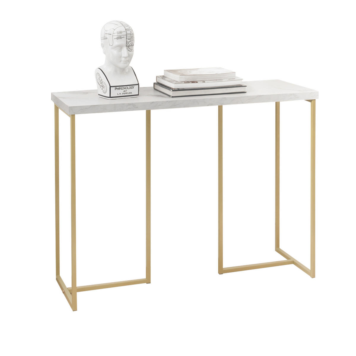 KONSOLENTISCH Golden - Goldfarben, Holzwerkstoff (36/100/75cm) - SoBuy
