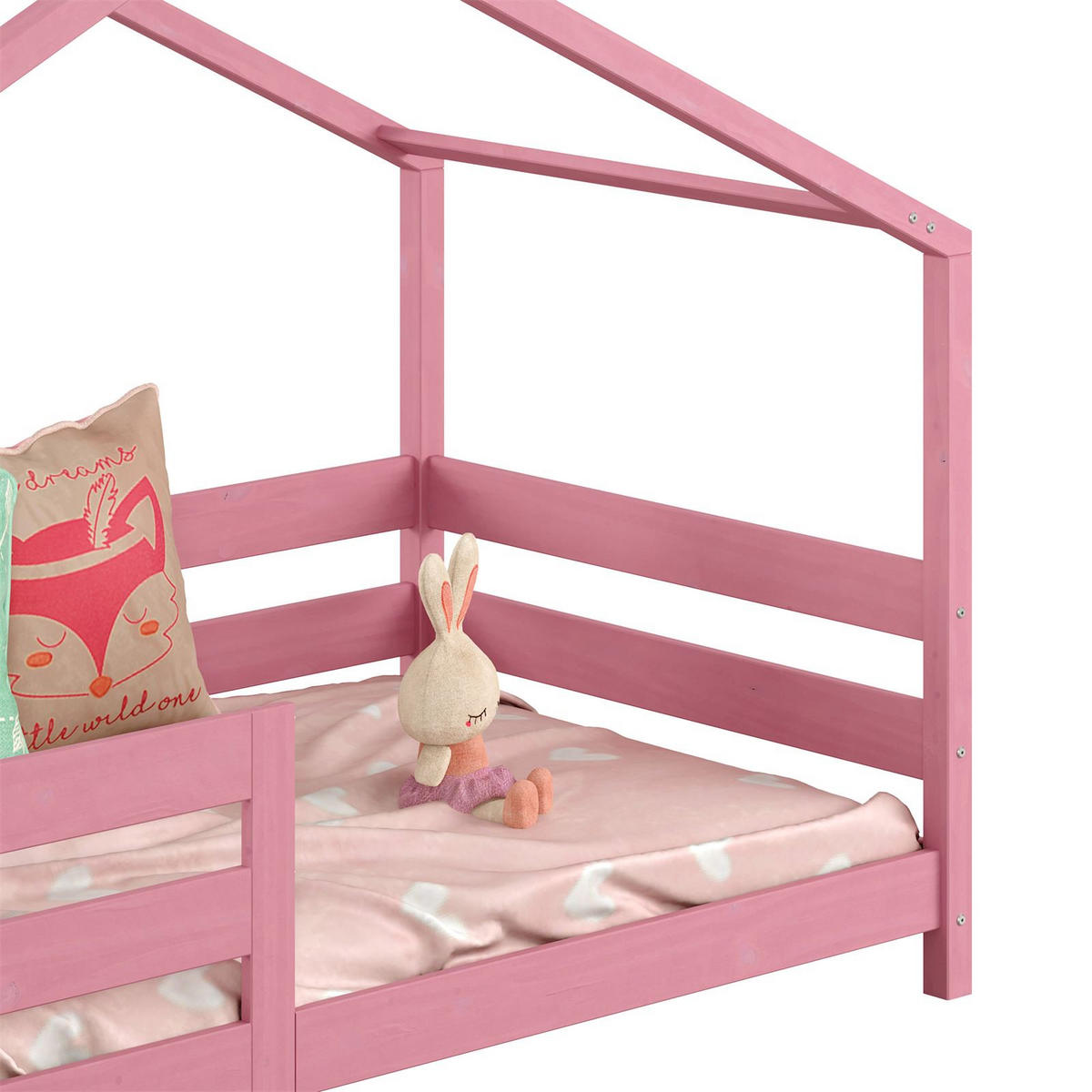 HAUSBETT RENA 90X200 CM - Rosa, Holz (96/138/206cm) - IDIMEX