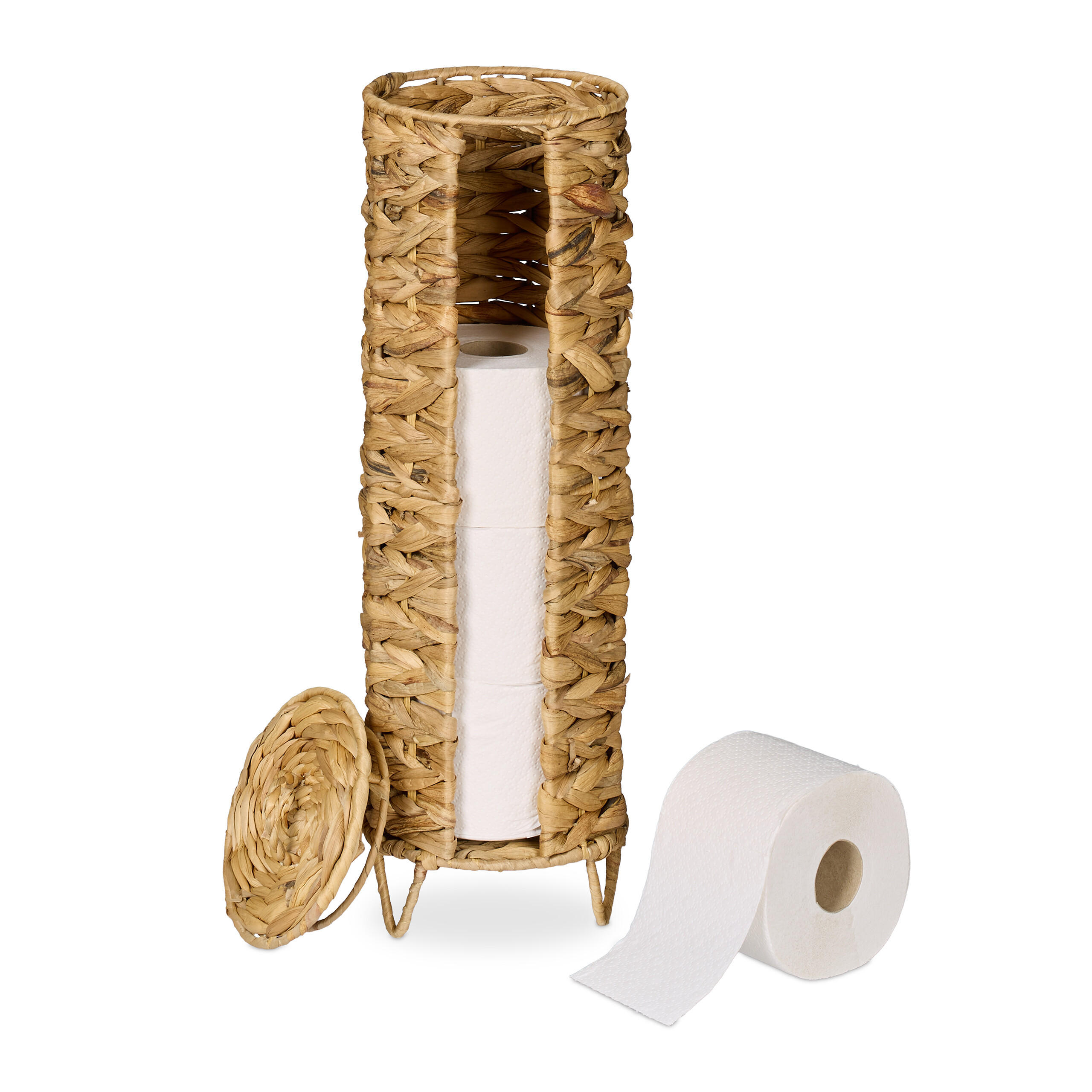 TOILETTENPAPIER-AUFBEWAHRUNG - Hellbraun, Textil (16/50.5/16cm) - Relaxdays