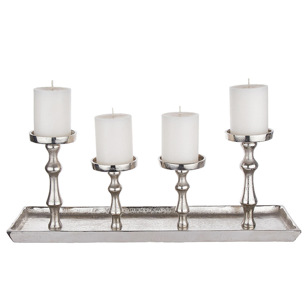 DEKOTABLETT Banquet - Silbereichenfarben, Metall (15cm) - Butlers