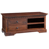 TV-BOARD Akazie 115x48x50 nougat lackiert OXFORD #317 - Dunkelbraun, Holz (115/50/48cm) - Massivmoebel24
