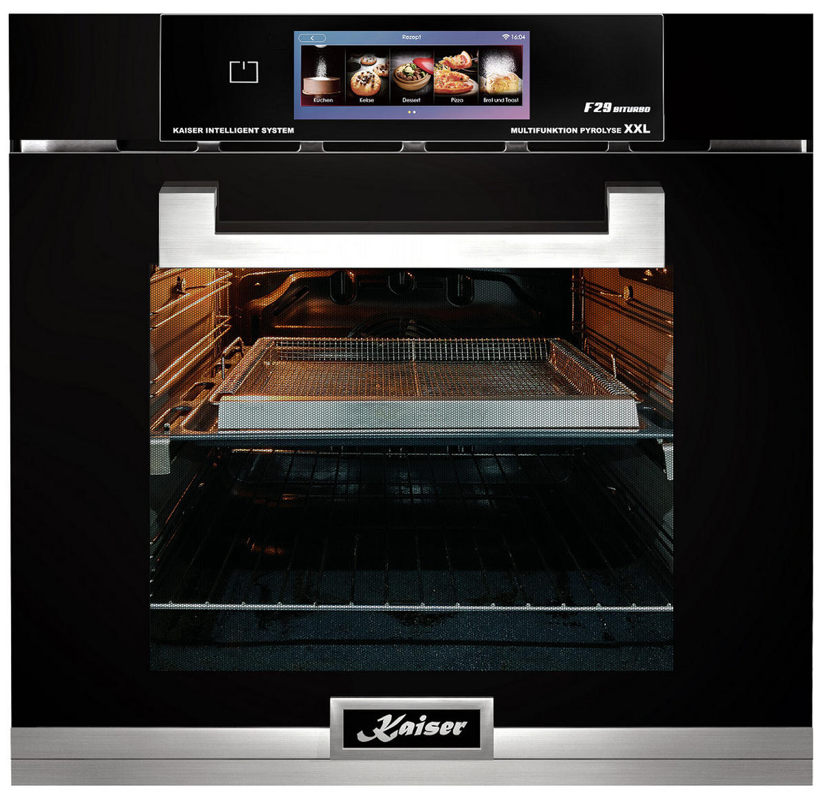 MULTIFUNKTIONS-ELEKTRO-BACKOFEN 60 cm EH 6344 N+KCT 6115 F Glaskeramik Kochfeld 60cm - Schwarz, Metall (59.4/59.4/57.5cm) - Kaiser Küchengeräte