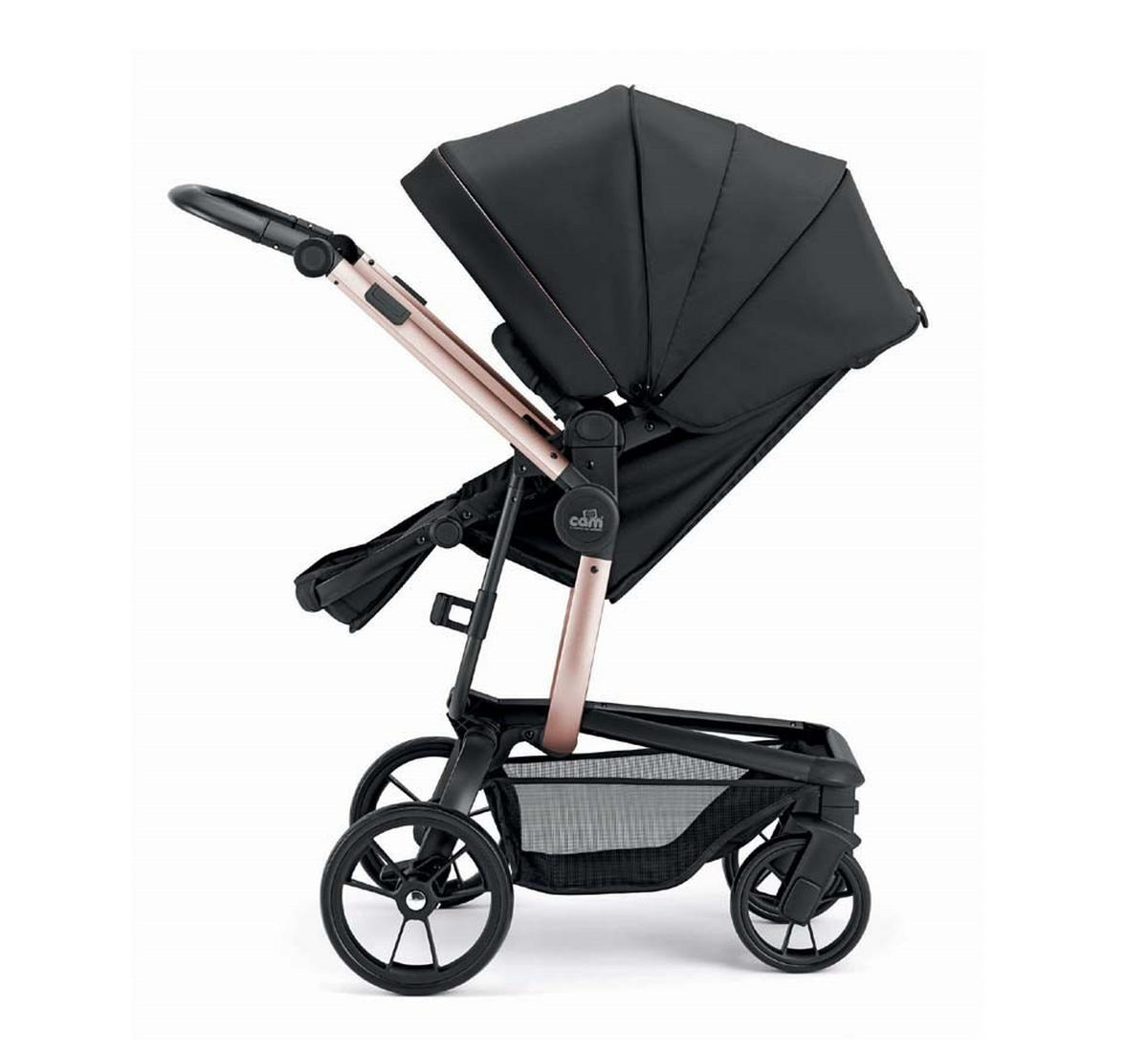 SPORT-KINDERWAGEN Taski inkl. Auto-Babyschale - Schwarz, Kunststoff (1090/530/675cm) - Cam il Mondo del Bambino S.p.A.
