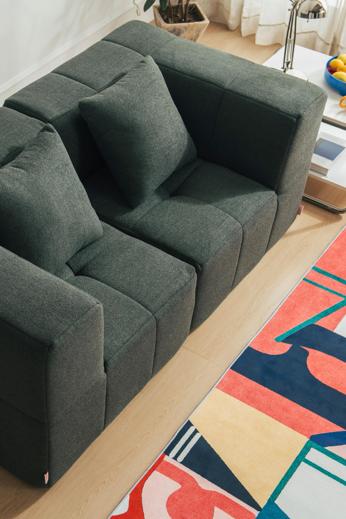 2-SITZER-SOFA Bouclé-Stoff Waldgrün - Waldgrün, Textil (180/73/95cm) - MILYsofa