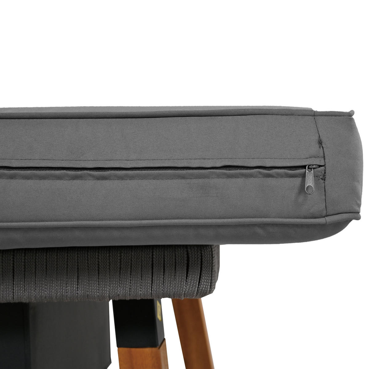 HOLLYWOODSCHAUKELL 2-Sitzer Grau Rattan Mit Waschbaren Kissen - Grau, Naturmaterialien (54/53/114cm) - FLIEKS