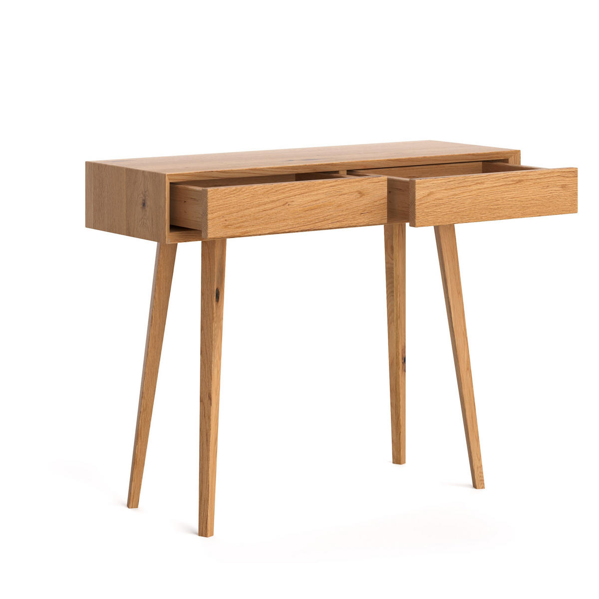 KONSOLENTISCH Quatro aus massivem Eichenholz 120 cm - Eichefarben/Braun, Holz (120/35/80cm) - Danzz