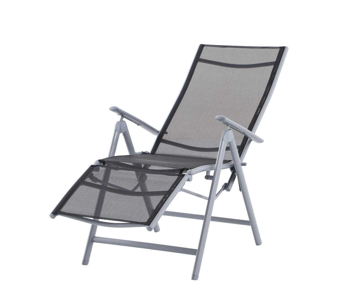 LIEGESTUHL Natali Schwarz Kunststoff Gartenstuhl - Schwarz, Kunststoff (56/112/81cm) - DELUKE