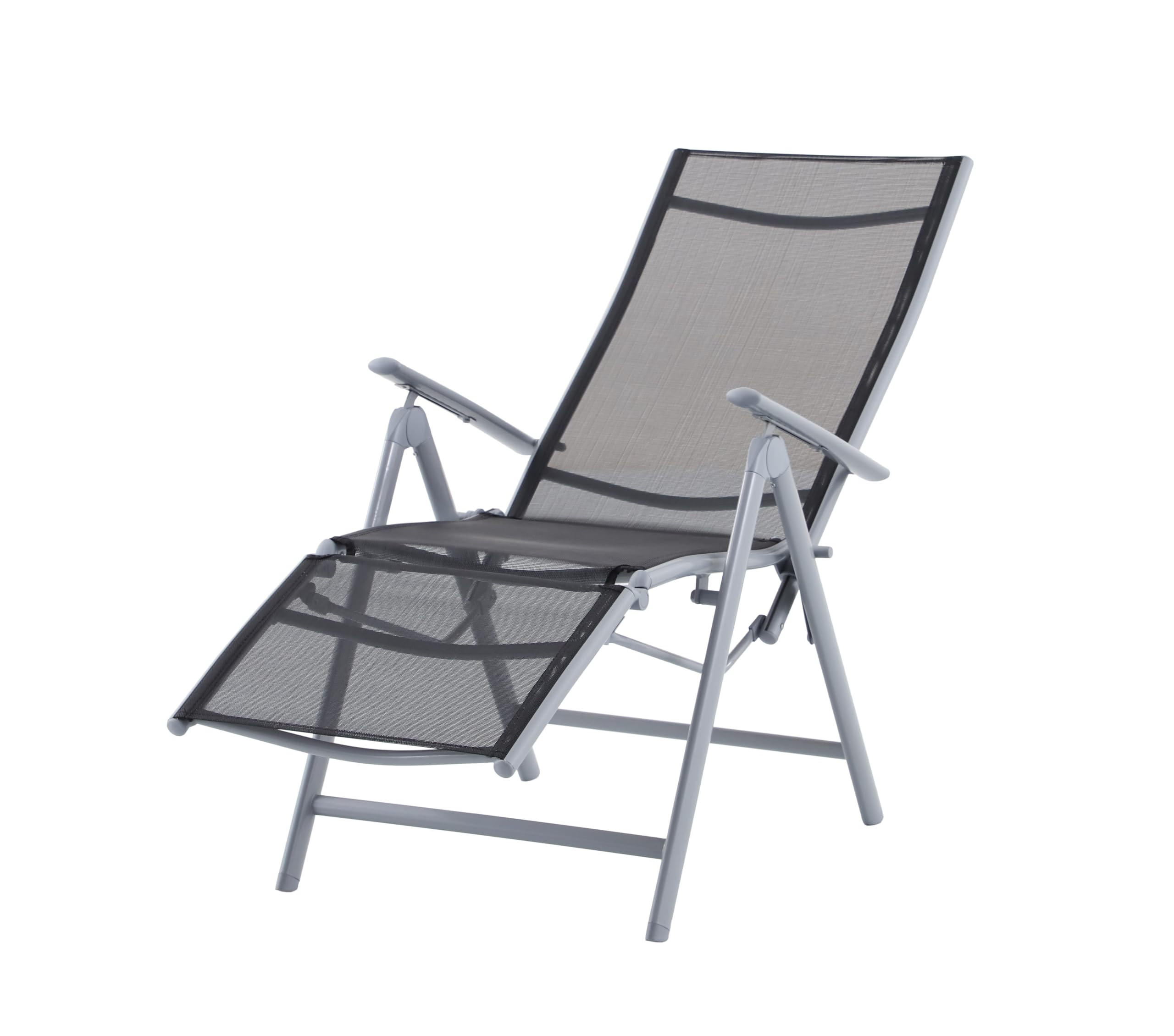 Thumbnail - Deluke Liegestuhl, Schwarz, Kunststoff, 56x112x81 cm, Gartenmöbel, Gartenliegen