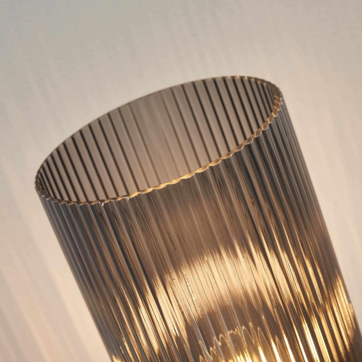 TISCHLEUCHTE Liantha, Rauchgrau, 27.5cm - Grau, Glas (27/12/27.5cm) - KOSILUM