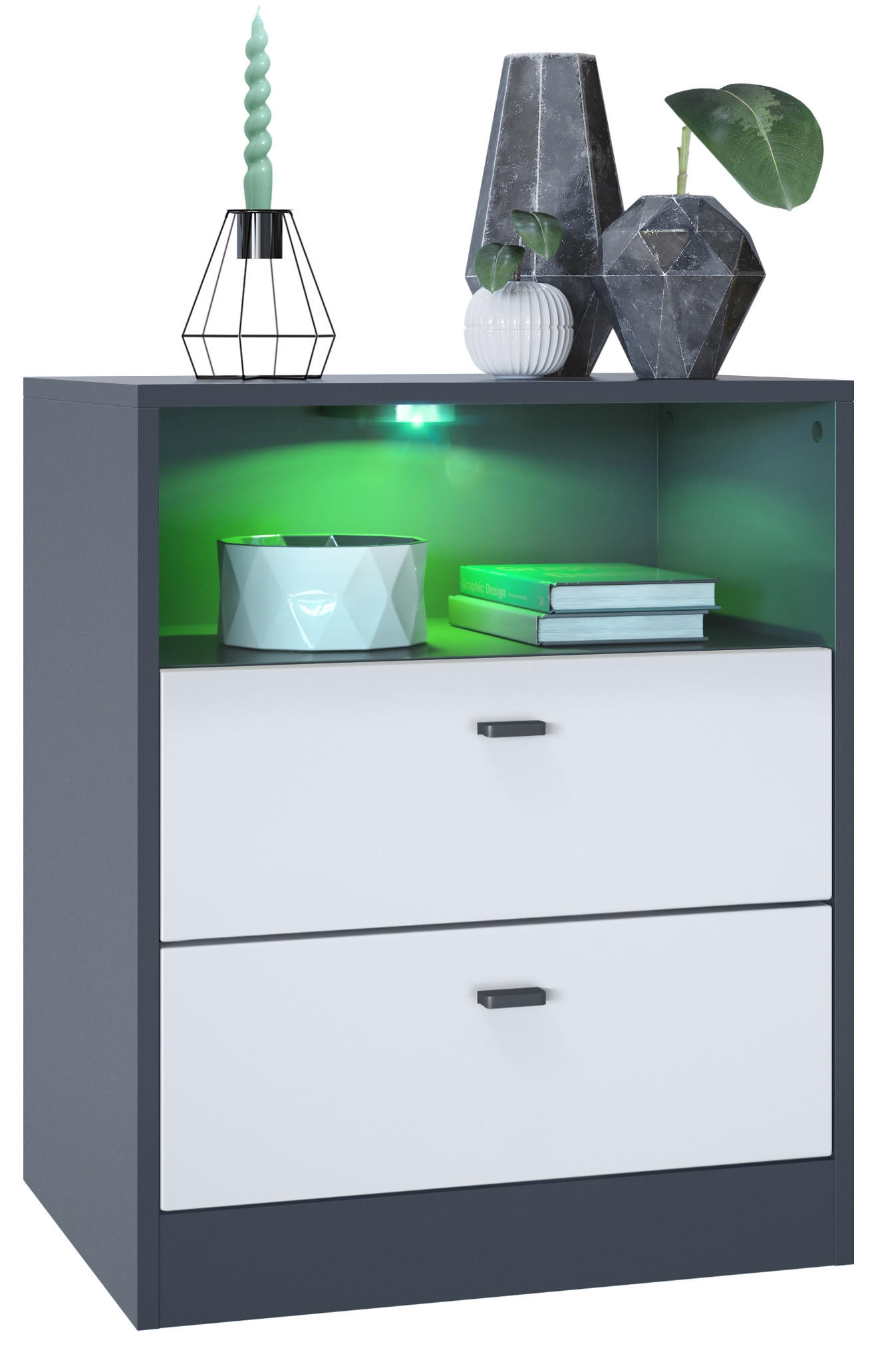 Vladon Kommode Weiß 56x67.5x36 cm