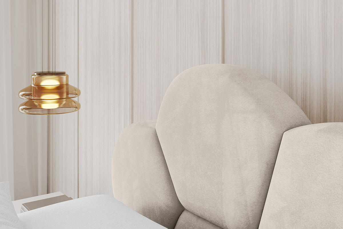 POLSTERBETT mit Bettkasten und Lattenrost, Boxbett ohne Matratze - LANA 200x200 Beige - Beige, Holzwerkstoff/Textil (200/200cm) - ALTDECOR