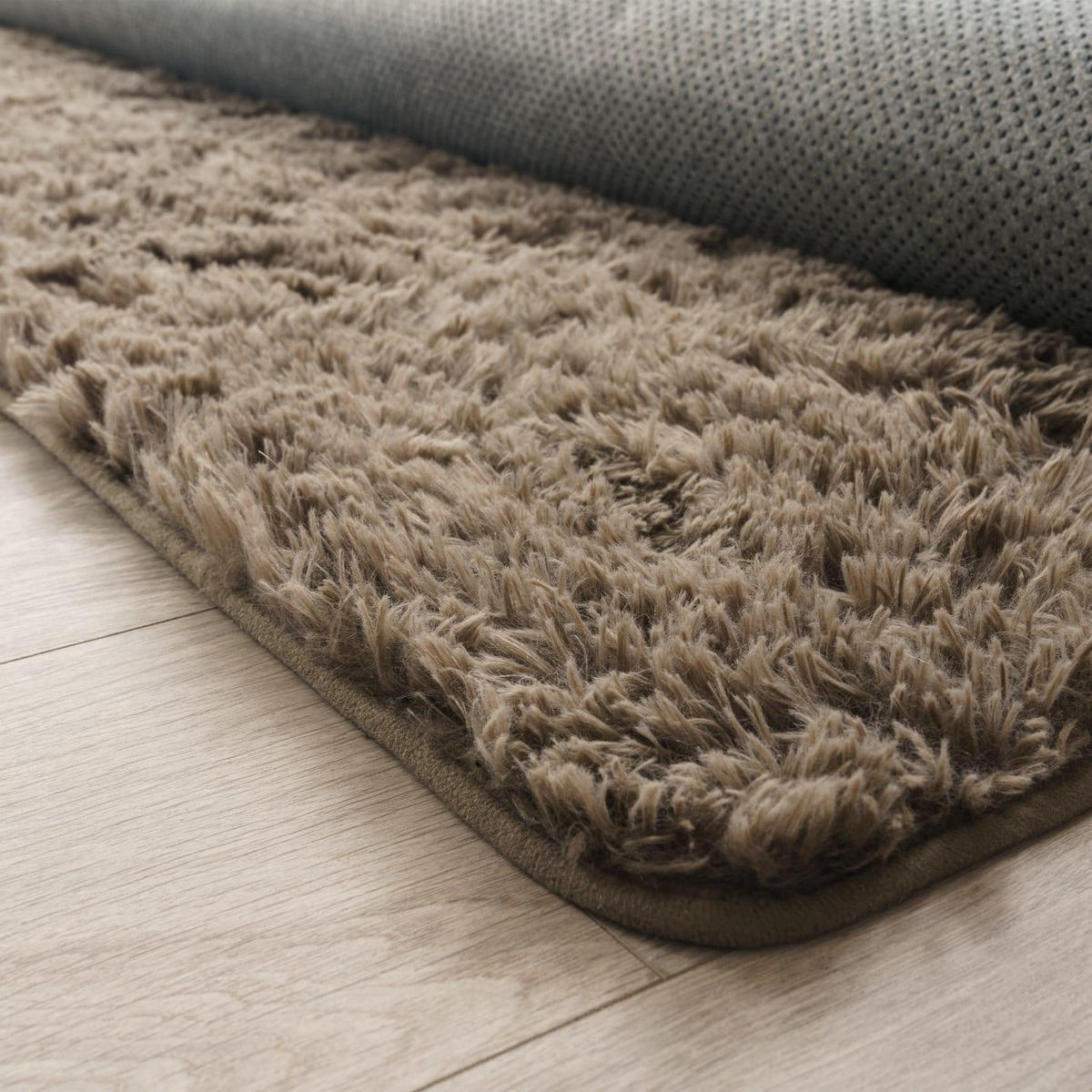 HOCHFLORTEPPICH 120/120 cm Silky 591 - Taupe, Kunststoff (120/120cm) - Paco Home