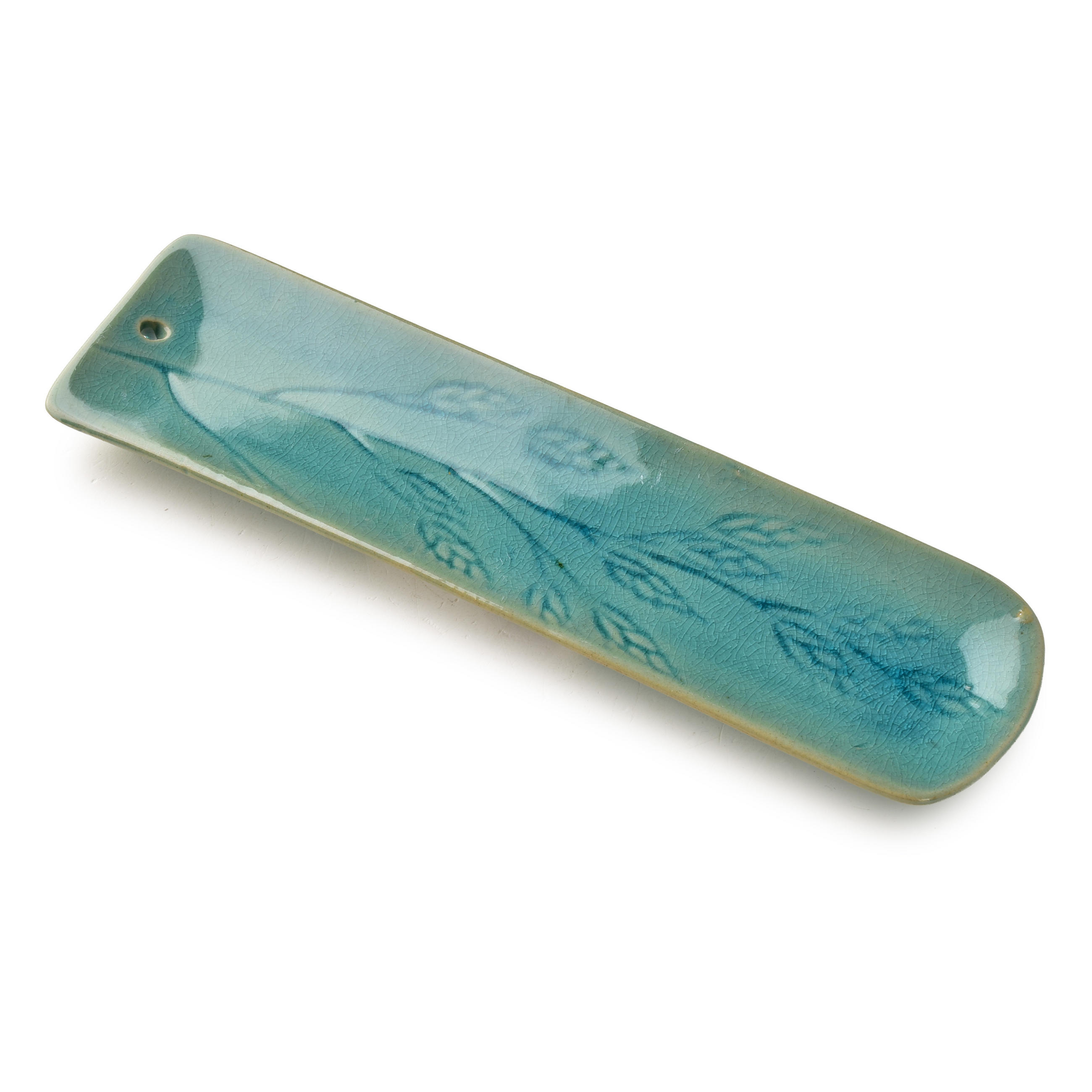 RÄUCHERSTÄBCHENHALTER Mondex Grün 21,5x5,5x1,5 cm Keramik - Türkis, Keramik (6/2/22cm) - Mondex