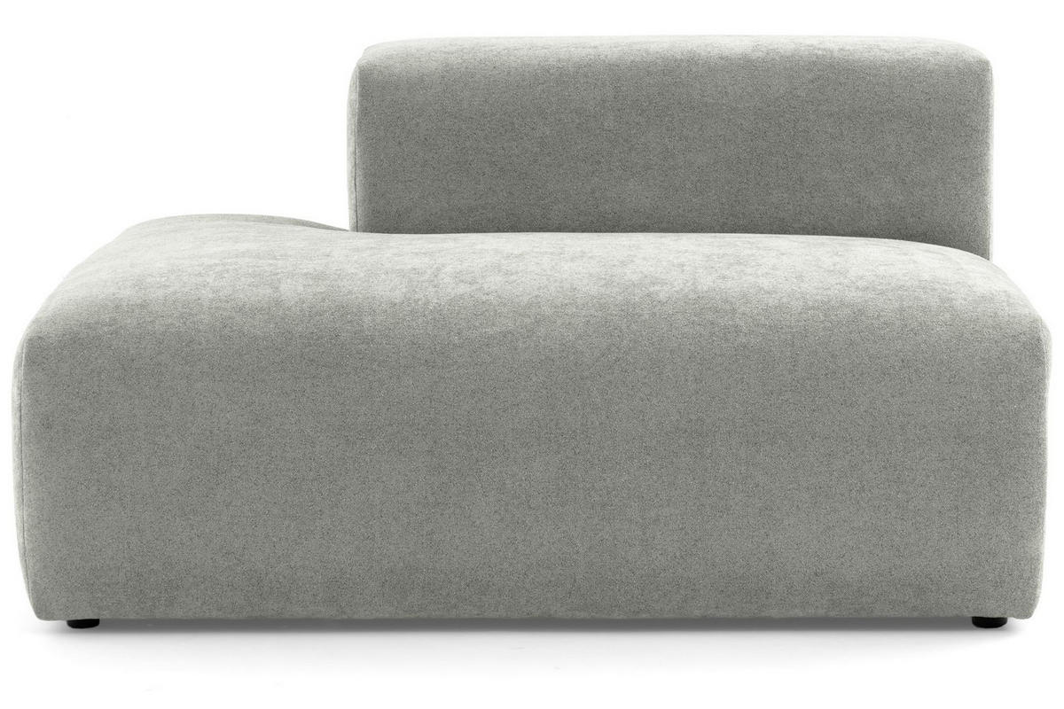 4-SITZER modulares Ecksofa HEAVEN SET 3 Links, Breite 270 cm Webstoff Grau - Schwarz/Grau, Holz/Kunststoff (245/270cm) - Muffo