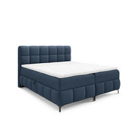 BOXBETT mit Stauraum und Topper 180x200 cm Marineblau - Dunkelblau, Textil (180/200cm) - Home Collective
