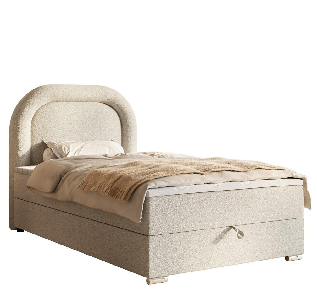 BETT Creme Bella Kontinentalbett Mit Matratze Stoff Baranek - Ecru, Textil (120/200cm) - Sepro Meble