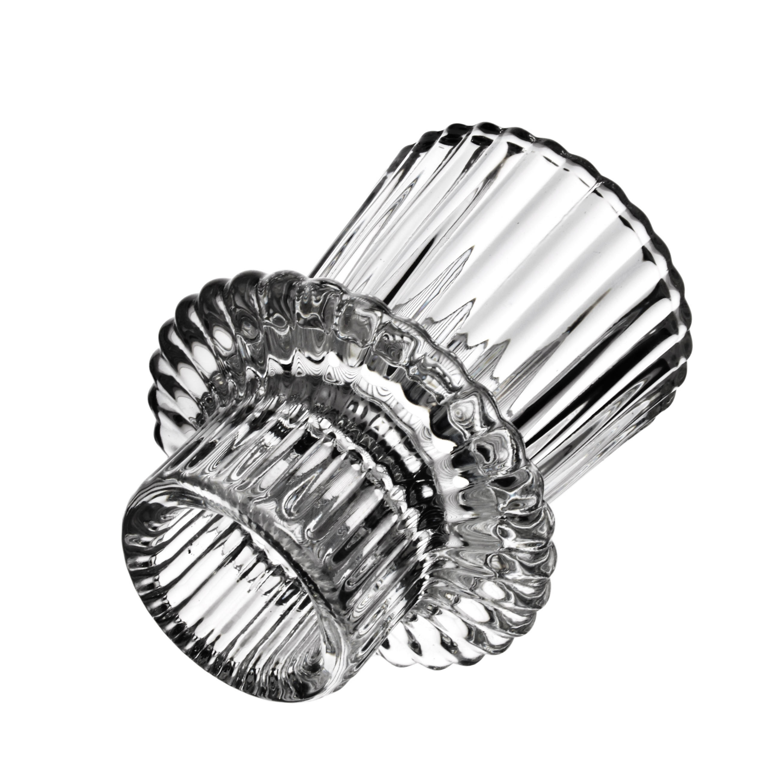 KERZENHALTER Patricia transparent 6/6/7 cm Glas - Transparent, Glas (6/7/6cm) - Mondex