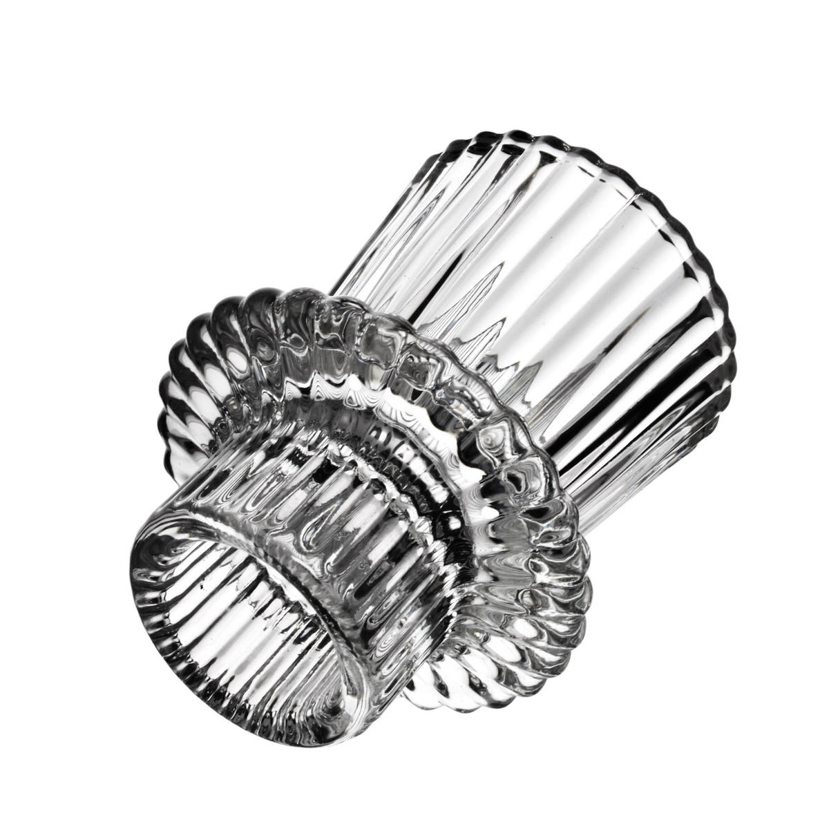 KERZENHALTER Patricia transparent 6/6/7 cm Glas - Transparent, Glas (6/7/6cm) - Mondex