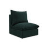 SOFAELEMENT Samt Stoff Grün - Schwarz/Olivgrün, Holzwerkstoff/Kunststoff (75/77/90cm) - Makamii