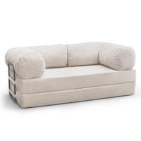 SCHAUMSTOFFSOFA MUNO, ausziehbar, Creme - Beige, Kunststoff/Textil (200/86/62cm) - Idohome