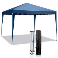 FALTPAVILLON 3x3m Pop-up Stahlrahmen Blau UV-Schutz 50+ - Blau, Textil (300/268/300cm)