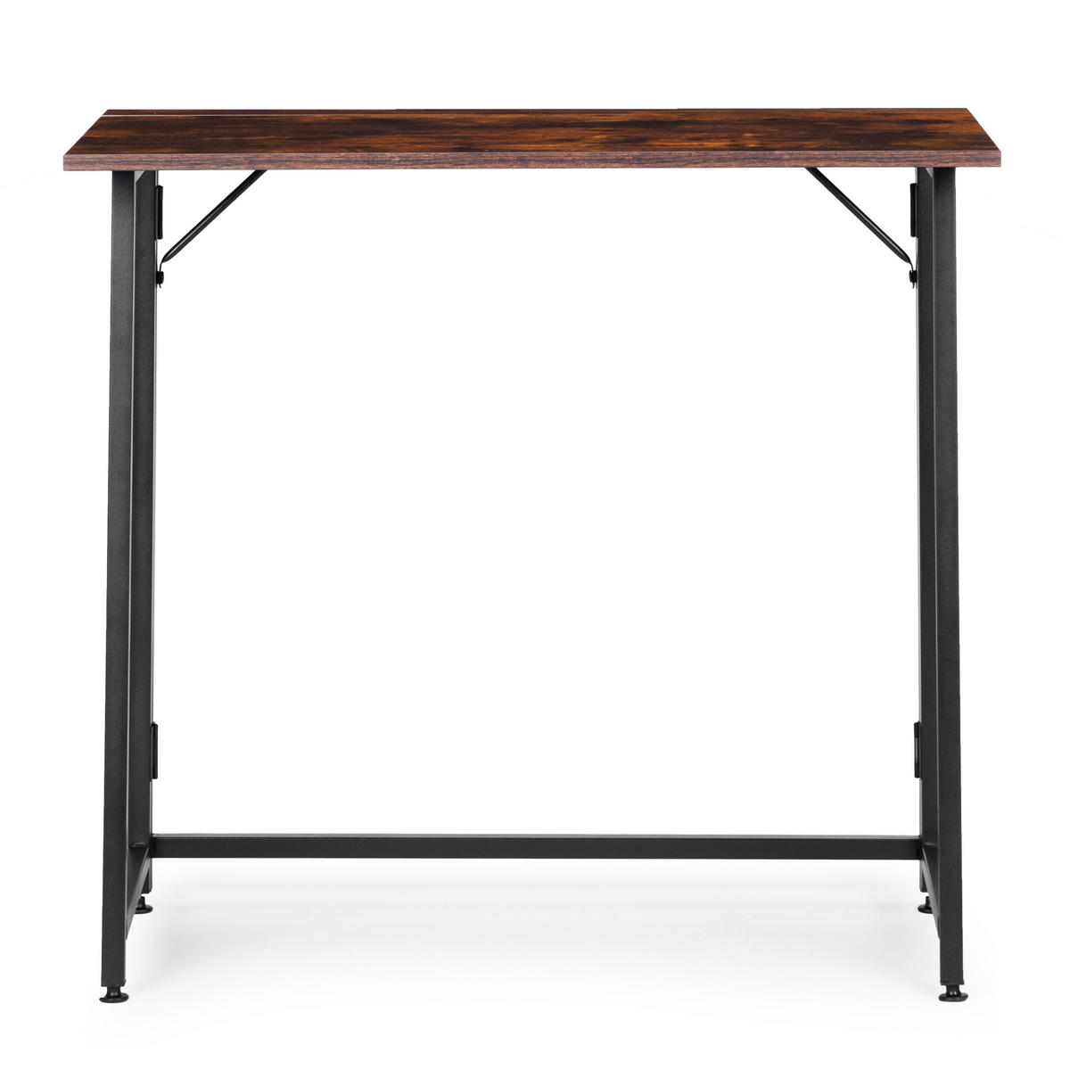 SCHREIBTISCH ARLO Nussbaum Rustikal - Schwarz - Nussbaumfarben/Schwarz, Holzwerkstoff (45/80/76cm) - Mat-Haus