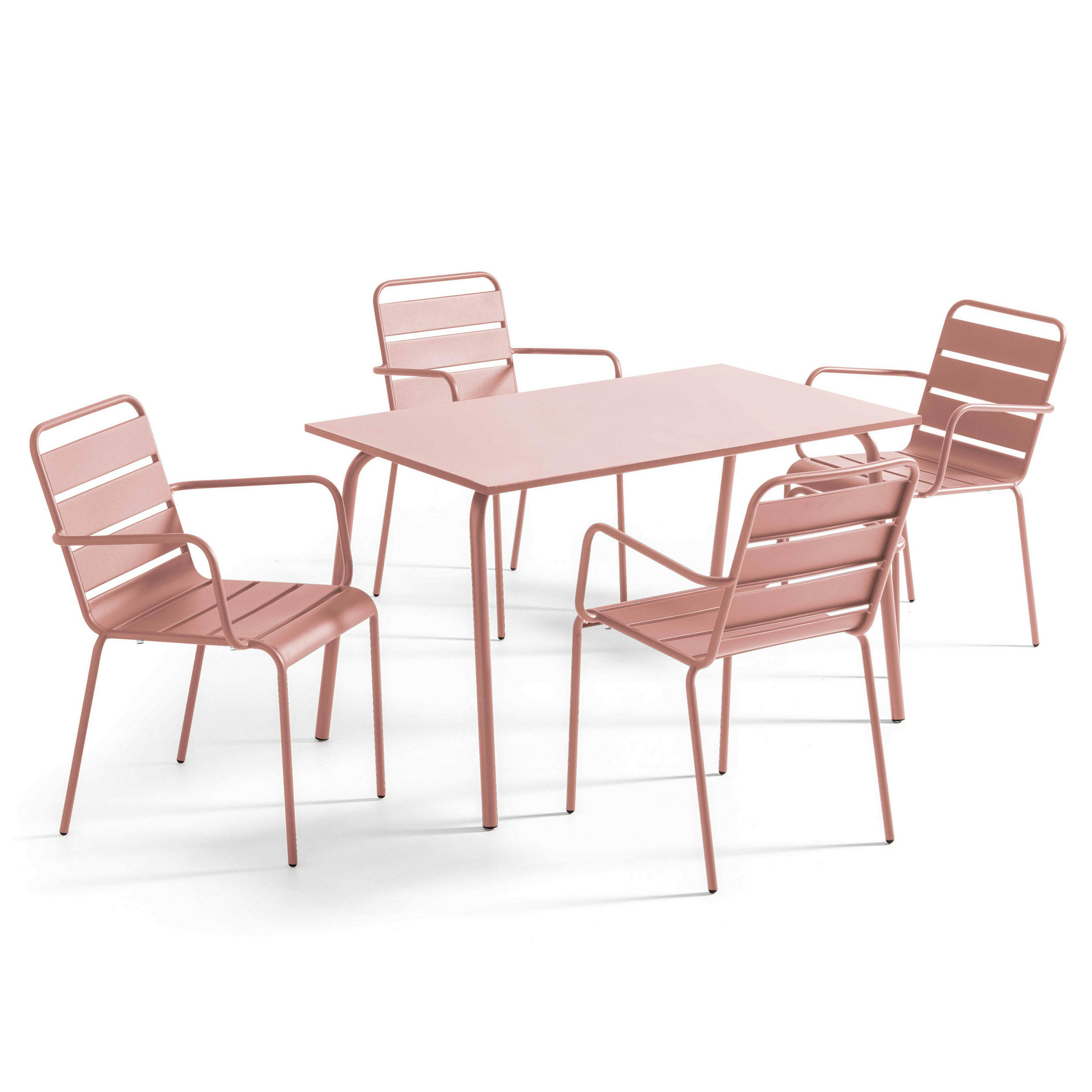 GARTENSET 5-tlg., Rosa - Pink, Metall - Oviala