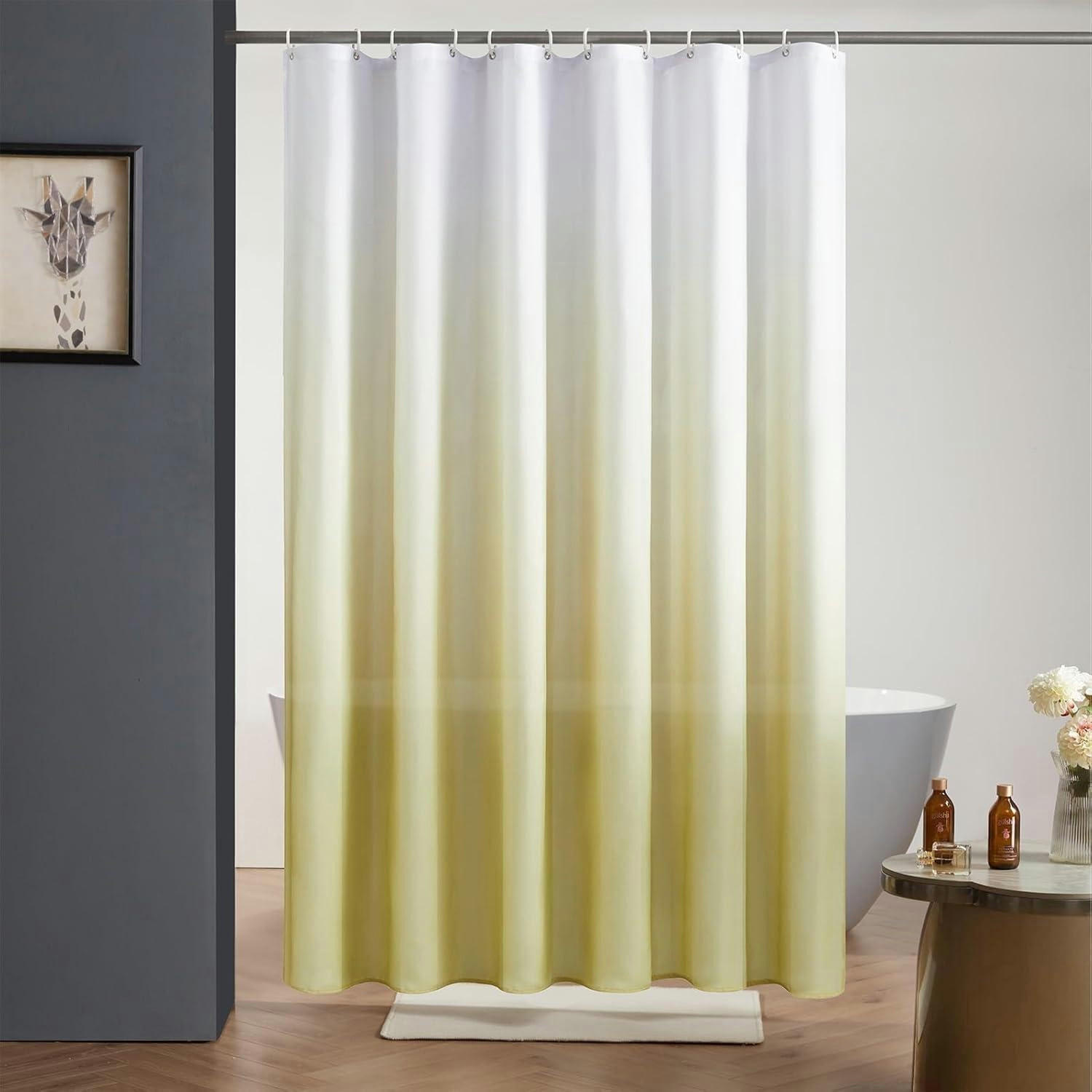 DUSCHVORHANG 180 x 200 cm Beige Wasserdicht Anti-Schimmel Waschbar - Multicolor, Textil (180/200cm)