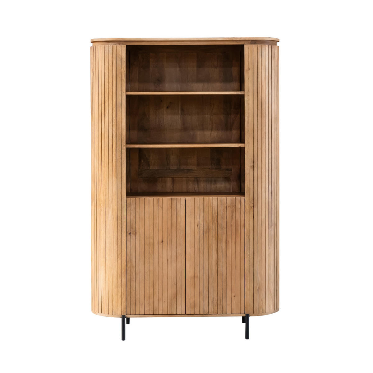 HIGHBOARD Helena Mangoholz Natur Natur - Naturfarben, Holz (115/180/45cm) - Villa Möbel