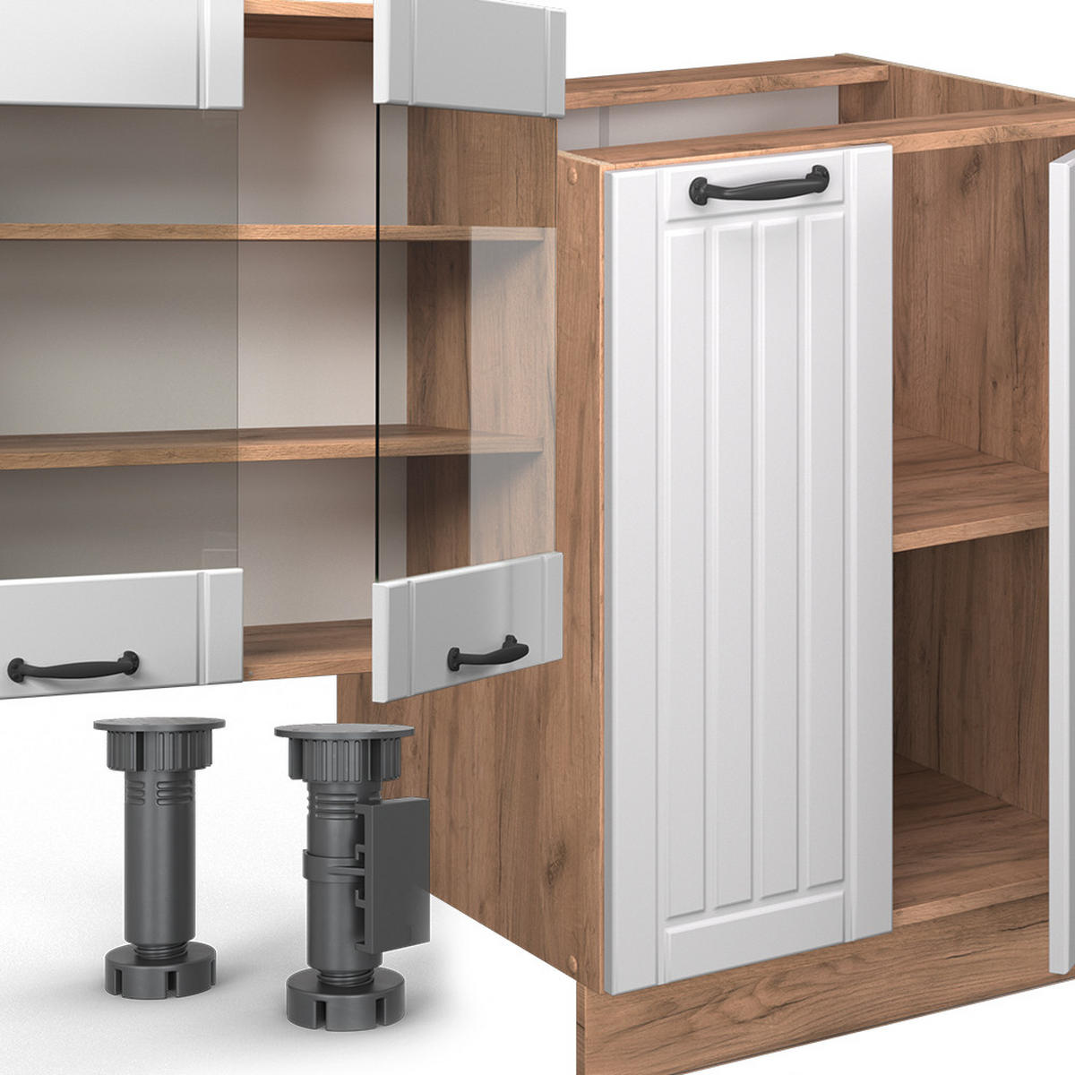 KUCHYŇSKÝ KOUT Fame-Line Bílý venkovský dům - bílá, kompozitní dřevo (300/81.6/46cm) - Vicco