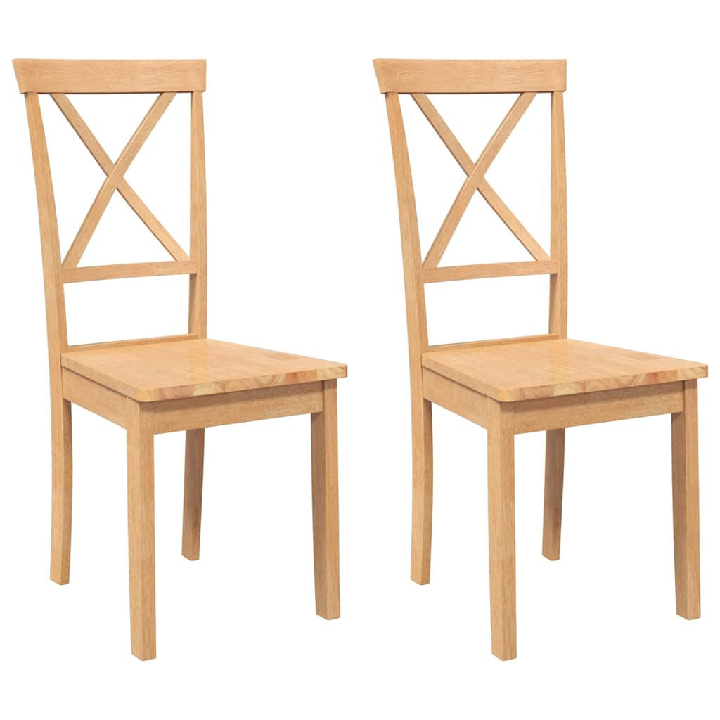 ESSZIMMERSTÜHLE 2 Stk. Massivholz Gummibaum 42.5*53.5*94cm - Braun, Holz (42.5/94/53.5cm) - ZMH