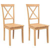 ESSZIMMERSTÜHLE 2 Stk. Massivholz Gummibaum 42.5*53.5*94cm - Braun, Holz (42.5/94/53.5cm) - ZMH