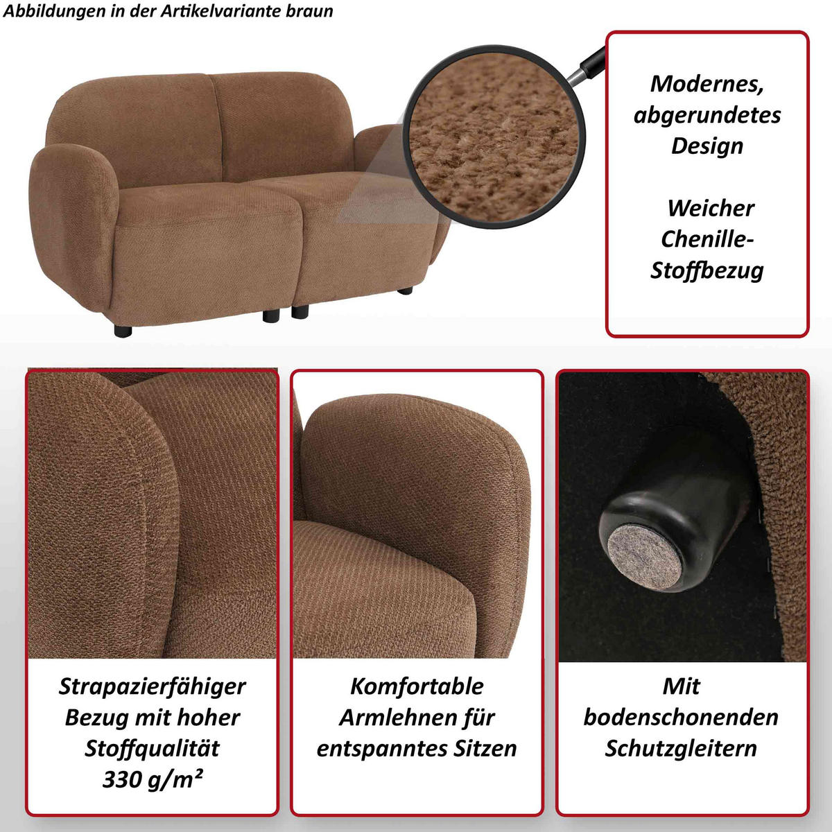 2MÍSTNÁ POHOVKA Krémově bílá - krémová, textil (148/77/79cm) - MCW