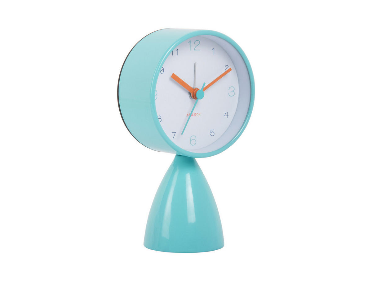 WECKER Funky Vibes 4/7/13 cm - Blau, Metall (7/13/4cm) - Karlsson