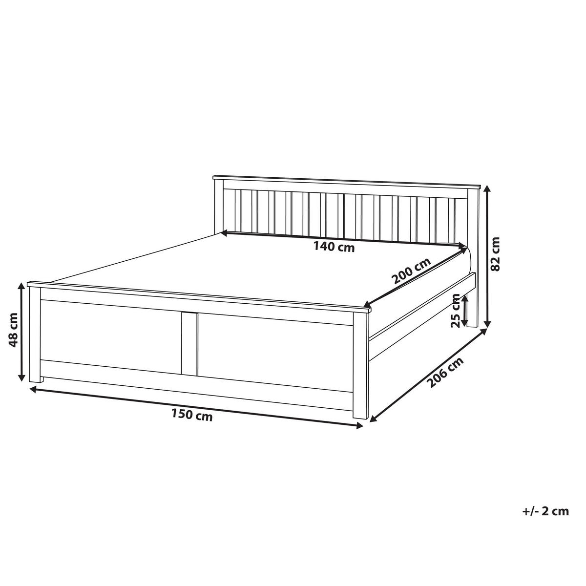BETT mit Lattenrost 140x200 cm Heller Holzfarbton Olendon - Hellbraun, Holz (140/200cm) - Beliani