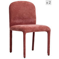 STUHL 2er-Set Stoff Terrakotta - Rot, Textil (49/52/48cm) - Nordlys