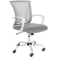 DREHSTUHL Microfaser hellgrau - Hellgrau/Weiß, Kunststoff/Textil (59/94/56.5cm) - CLP