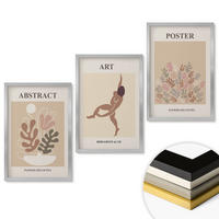 WANDBILDER 3er Set - 40x60 cm Silberner Rahmen - Matisses stilvolle Kompositionen - Silberfarben, Kunststoff (40/60cm) - ArtPrintCave
