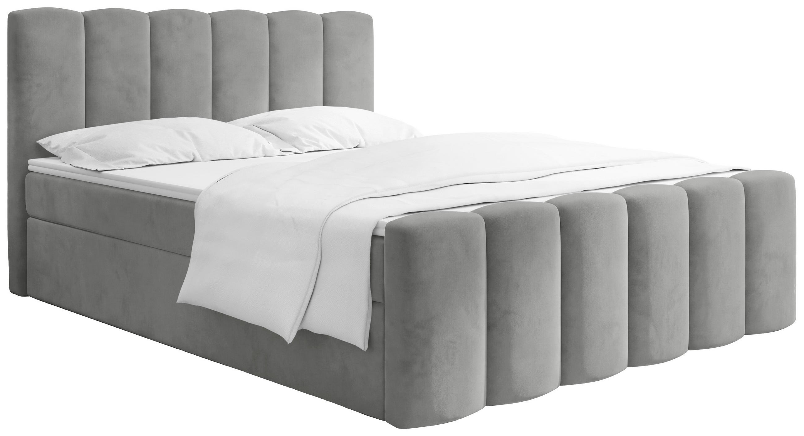WFL Group Boxbett Grau 160x200 cm
