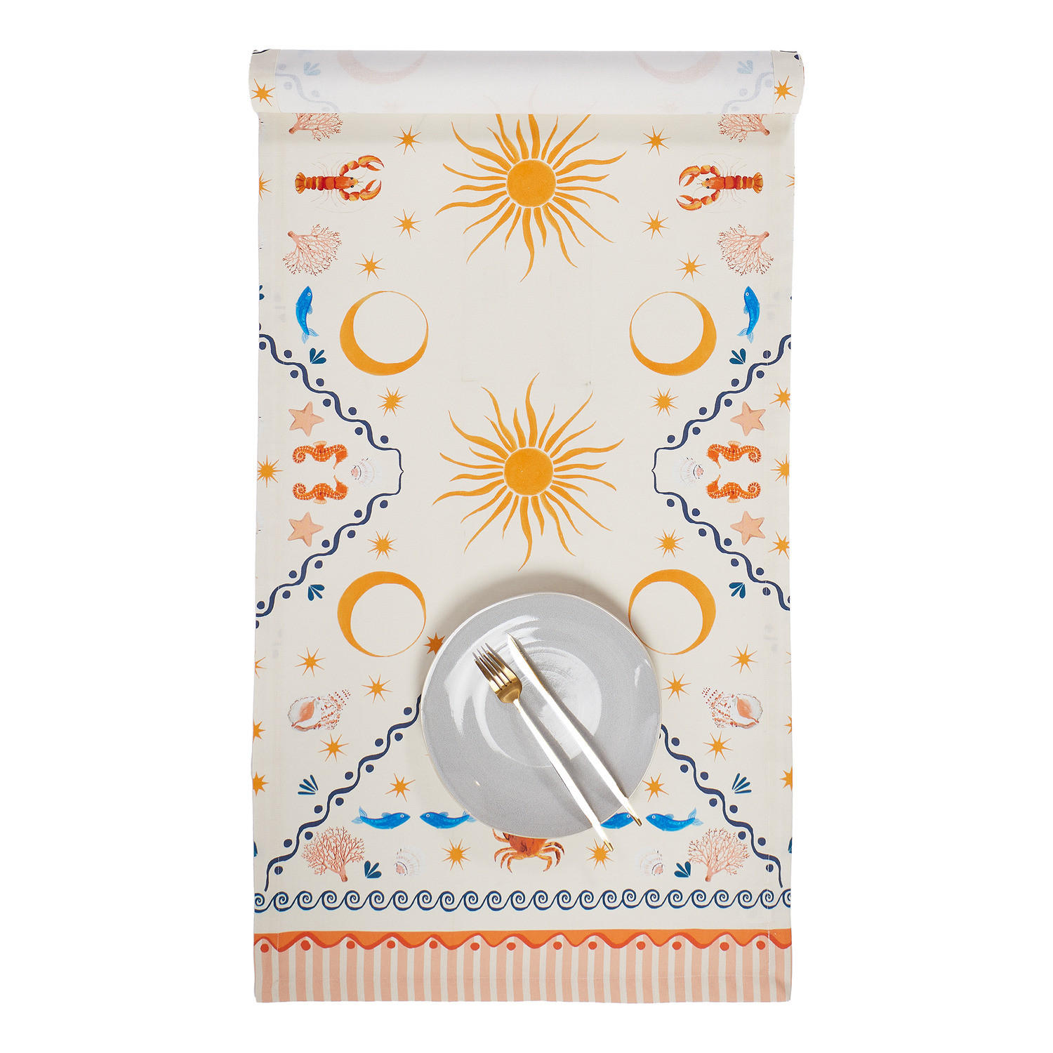 TISCHLÄUFER Coral Coast 50x160 cm - Multicolor, Textil (160/50cm) - Butlers