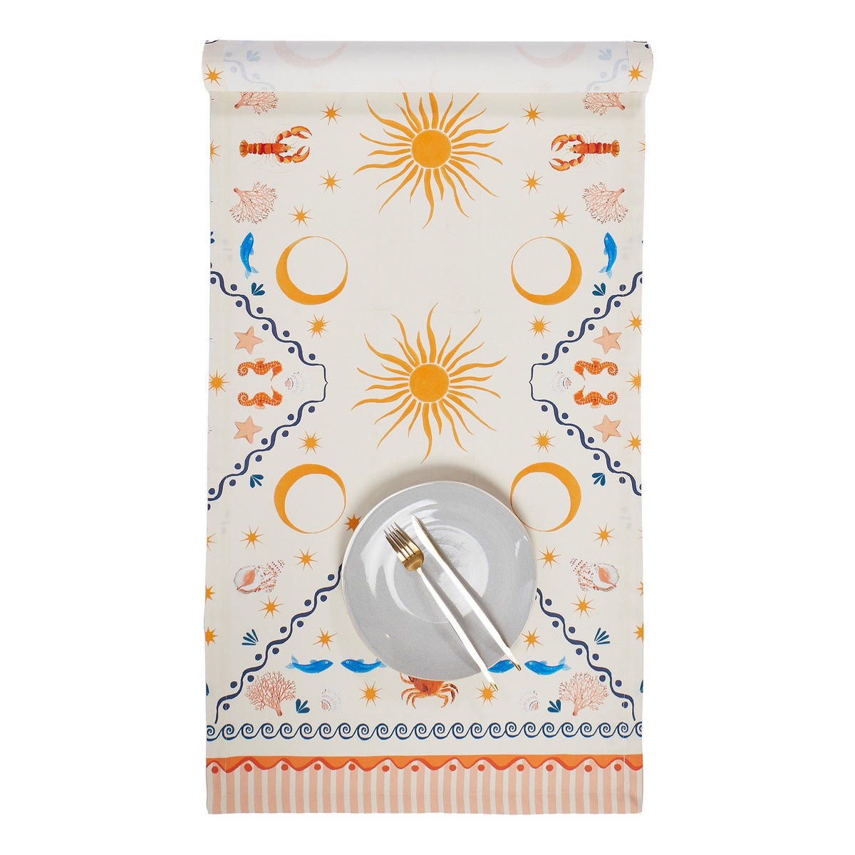 TISCHLÄUFER Coral Coast 50x160 cm - Multicolor, Textil (160/50cm) - Butlers